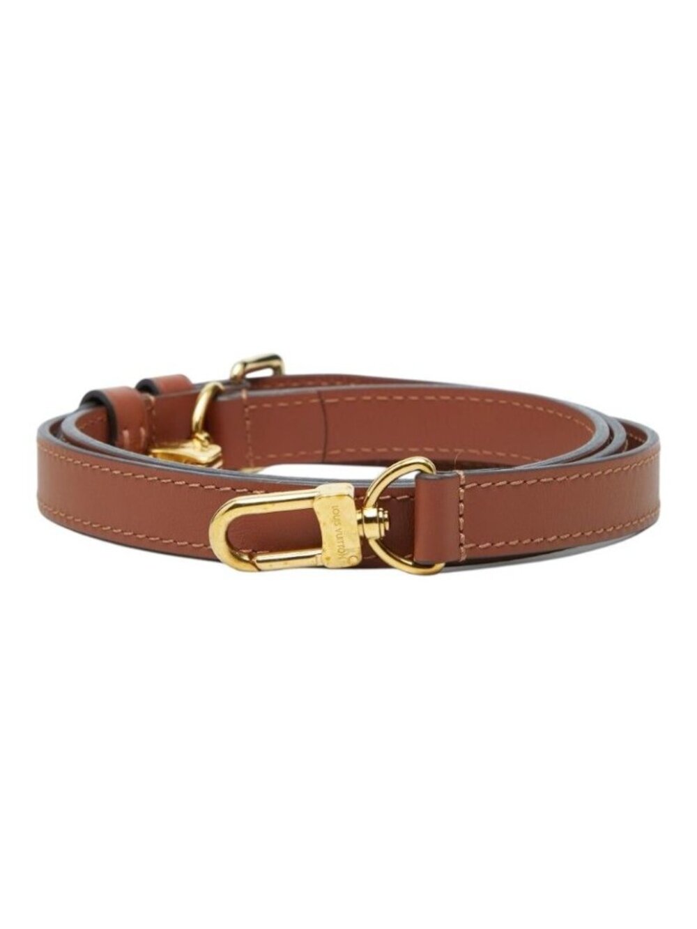 Louis Vuitton Shoulder Strap Brown Leather